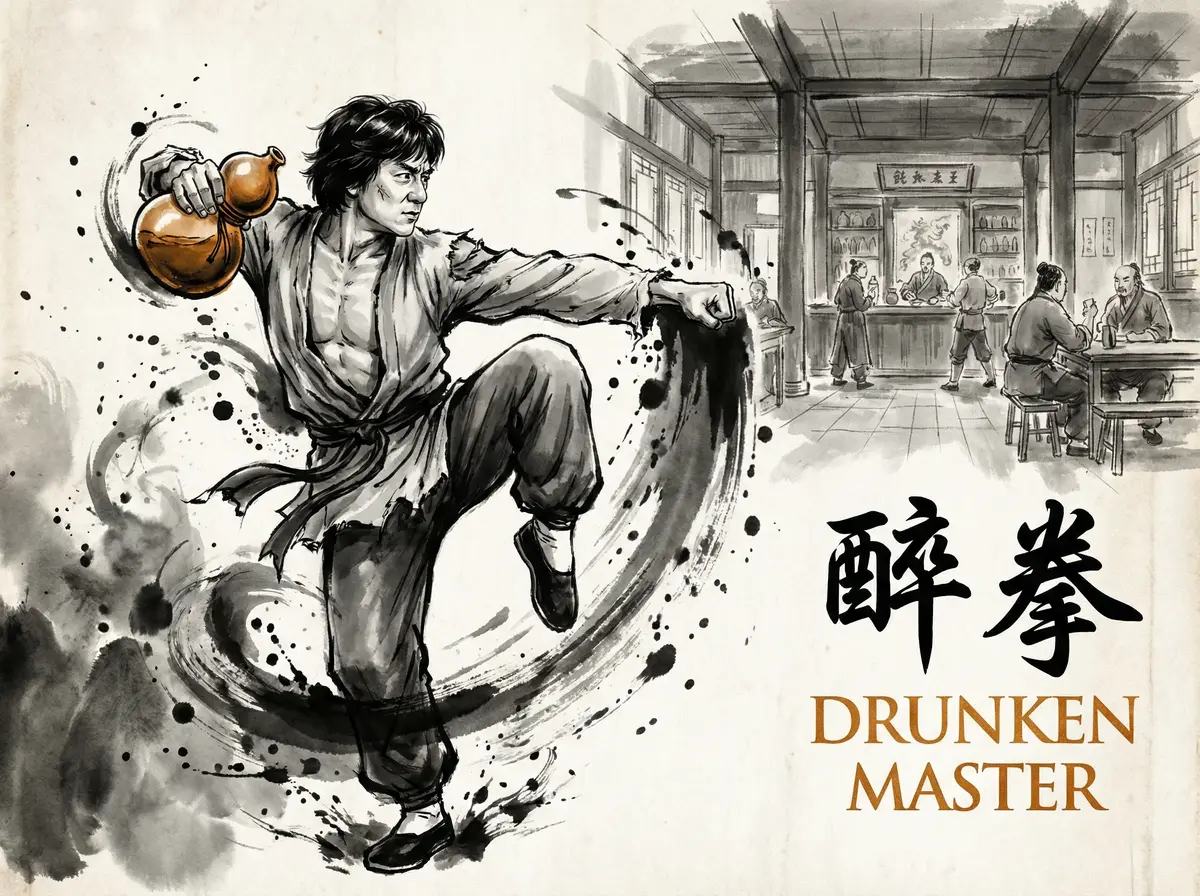 功夫电影海报：醉拳 - 四虎